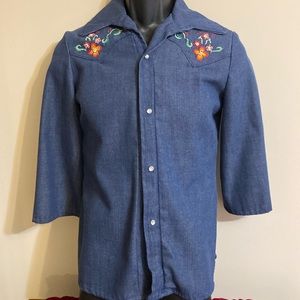 Vintage 1970s handmade jean jacket.